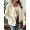 thumbnail image 5 of Womens Cardigan Sweater Fall Winter Fuzzy Button Up Long Sleeve V Neck Soft Chunky Knit Cardigan  XL, 5 of 8