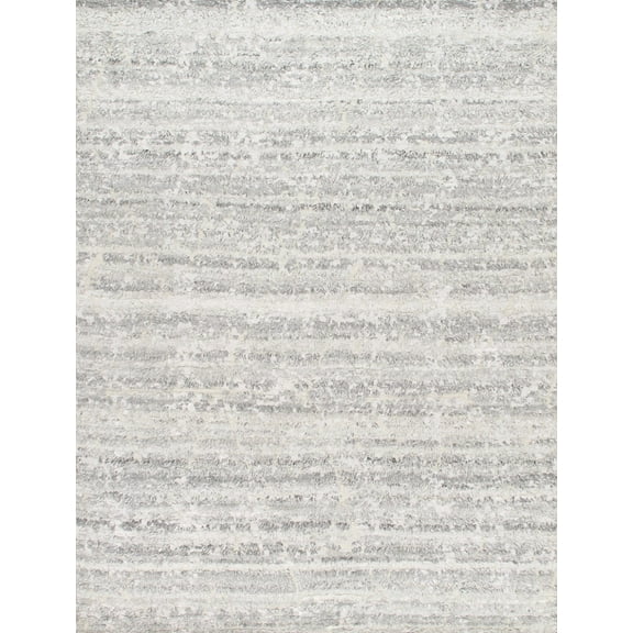 Pasargad Home Vogue 6' x 9' Hand-Knotted Silver Wool Area Rug, For Indoor Space and all Age of Group