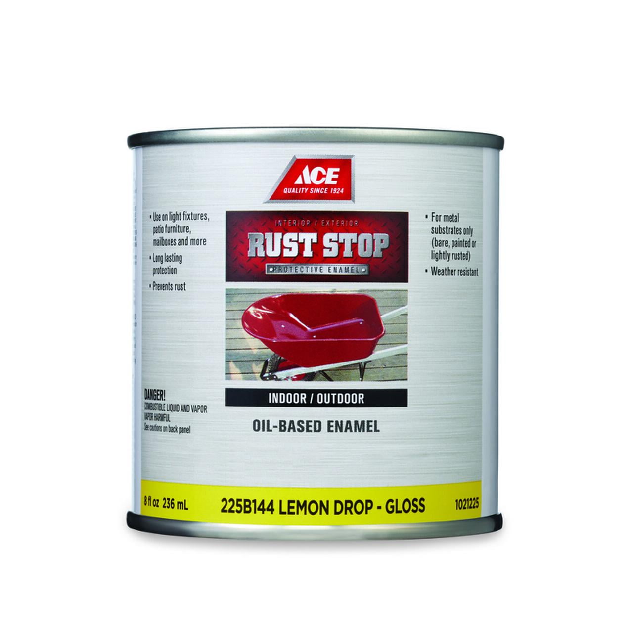 Ace Rust Stop Indoor / Outdoor Lemon Drop OilBased Enamel Paint 1/2 pt.