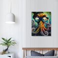 thumbnail image 4 of Acheng Octopus With A Colorful Eyeglasses Canvas Wall Art Paintings Art Artwork Painting gifts Ocean aesthetic Sea Posters Abstract Art Paintings for Bedroom Living Room Wall Decor 12x16 in, 4 of 5