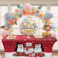 thumbnail image 2 of TSOVTHRID Cute Snowman Penguin Print Table Cloth 6FT, Elastic Fitted Stretch Tablecloths, Washable and Wrinkle Free Rectangular Table Cover for Outdoor, Banquet, Parties Christmas Decor, 2 of 7