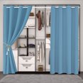 thumbnail image 3 of Rosnek Blackout Doorway Curtain for Closet, Privacy Room Divider Door Curtain Thermal Insulated Accordion Door Window Curtain Drape for Kitchen Storage Room, 1 Panel, 3 of 6