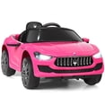 thumbnail image 1 of Costway 12V Maserati Licensed Kids Ride on Car w/ RC Remote Control Led Lights MP3 Pink, 1 of 9