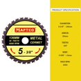 thumbnail image 3 of MAPTCO 5-3/8" 30T Cermet Tipped Metal Cutting Circular Saw Blade, 3 of 6