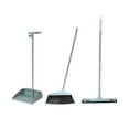 thumbnail image 2 of Broomstick and Dustpan Set | Long Handle Windproof Stand Up Dustpan Combo | Reinforced Bristles | Efficient Hair Debris Cleaning | Blue Plastic | 3 Piece Pack | 34.25x14.96x9.06in, 2 of 6