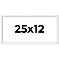 25x12 Frame White Real Wood Picture Frame Width 0.75 inches | Interior Frame Depth 0.5 inches |