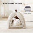 thumbnail image 3 of Cat Bed Bedsure 2 en 1 Cat Cave House, tienda de campaña con almohada, color beige, 3 of 6