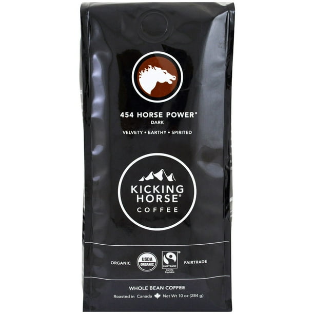 Kicking Horse 1263185 10 oz Organic 454 Horse Power Dark Whole Bean