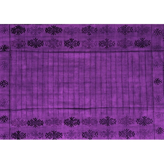 Ahgly Company Indoor Rectangle Abstract Pink Modern Area Rugs, 7' x 10'