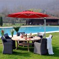 thumbnail image 1 of Costway 11' Patio Cantilever Offset Umbrella 360Degree Rotation Outdoor Tilt W/Base Burgundy, 1 of 8