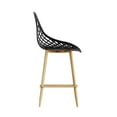 thumbnail image 6 of Kurv™ Indoor and Outdoor Counter Chair - Black Seat with Natural Finish Legs - Set of 2, 6 of 7