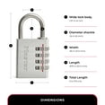 thumbnail image 6 of Master Lock 4-Digit Resettable Combination Padlock, Solid Metal Body, Nickel Plated Shackle, School Locker Security, 6 of 8