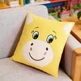 thumbnail image 4 of Qiopertar Cute Horse Pillow Cover, Happy Horse Year Mascot Decorative Pillowcase, Flock Material Red Yellow Zodiac Animal Plushs for Sofa Bed Indoor Outdoor Decor, 4 of 6