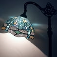 thumbnail image 2 of WERFACTORY 64" Victorian Bronze Antique Floor Lamp with Stained Glass Multicolor Dragonfly Bowl, 2 of 10