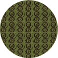 thumbnail image 1 of Ahgly Company Tapis d'Intérieur Rond Lavable en Machine Vert Olive Transitionnel, 4 Pieds Rond, 1 of 7