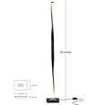 thumbnail image 2 of Brightech 48 Inch Helix Modern Built In LED Floor Standing Pole Lamp, Black, 2 of 10