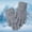 Grey, variant on Boy Gloves Winter Fluffy Warm Mittens Girls Knit Gloves for Ages 5-10 Years Girls