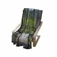 thumbnail image 4 of Modern Soft Flannel Fleece Throw Blanket, Summer Vibes Sunny Day in Forest Mountain Flowers Photograph, Cozy Plush for Indoor and Outdoor Use, 50" x 70", Pale Green Dark Green, by Ambesonne, 4 of 6