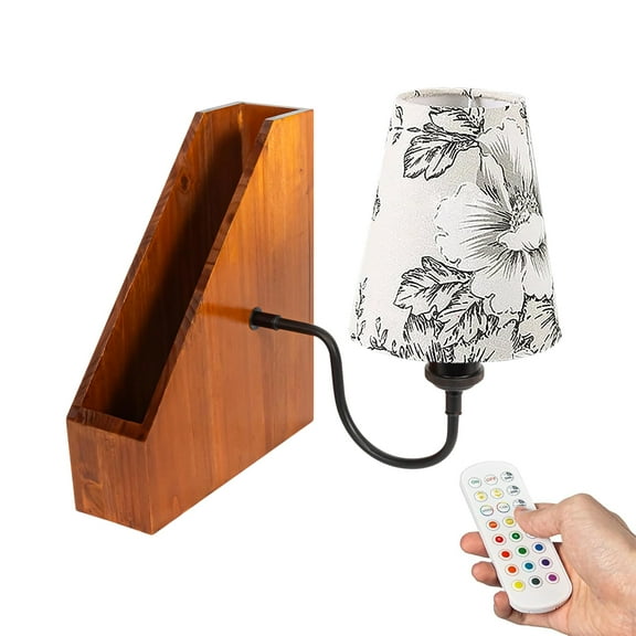 Kiven Cordless Bookshelf Lamp, Rechargeable Bookcase Lighting,Farmhouse Decorative Nightstand Storage Box with LED Light, Cordless Table Lamp for Bedside Bookshelf Cabinet DZ0375-G