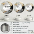 thumbnail image 4 of Designart "Minimalism Chrome White And Gold Potteries" Abstract Spirals Rund Mirror For Wall Decor - Large White Round Print Mirror - Round Modern Mirror - Wall Mounted Round Large Mirror - 23" x 23", 4 of 6