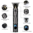 thumbnail image 4 of Electric Cordless Hair Clipper Grooming Cutting T-Blade Trimmer Kit Rechargeable Trimmer for Men Zero Gapped Beard Shaver Barbershop Professional (Silver Engraving), 4 of 8
