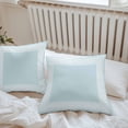 thumbnail image 6 of Aqua Geometric Throw Pillow Covers 18x18 Inch Set of 2, White Greek Key Design Abstract Modern Art Waterproof Outdoor Pillow Covers, Decorative Cushion Pillowcases for Couch, Sofa, Bed, Garden, Patio, 6 of 9