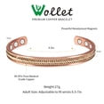 thumbnail image 6 of Magnetia Magnetic Tri Color Braided Copper Bangles& Ring for Women, Copper Jewelry Set Valentine's Day Gift for Wife, 6 of 12