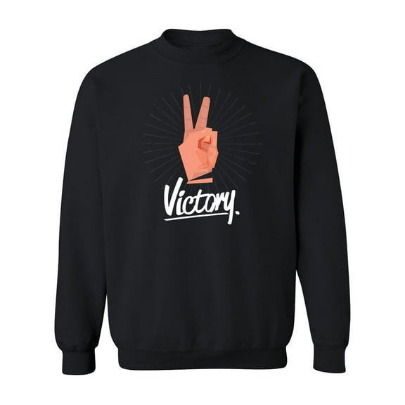 Victory Hand Sign Paint Sweatshirt Men -Image by Shutterstock, Male XX-Large