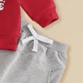 thumbnail image 5 of mgoYE Baby Boy Clothes 6-9 Months Baby Boy Fall Clothes Set Long Sleeve Letter Print Sweatshirt Pants Toddler Infant Outfits 6 12 18 24 Months 2T(Red,12-18 Months), 5 of 6