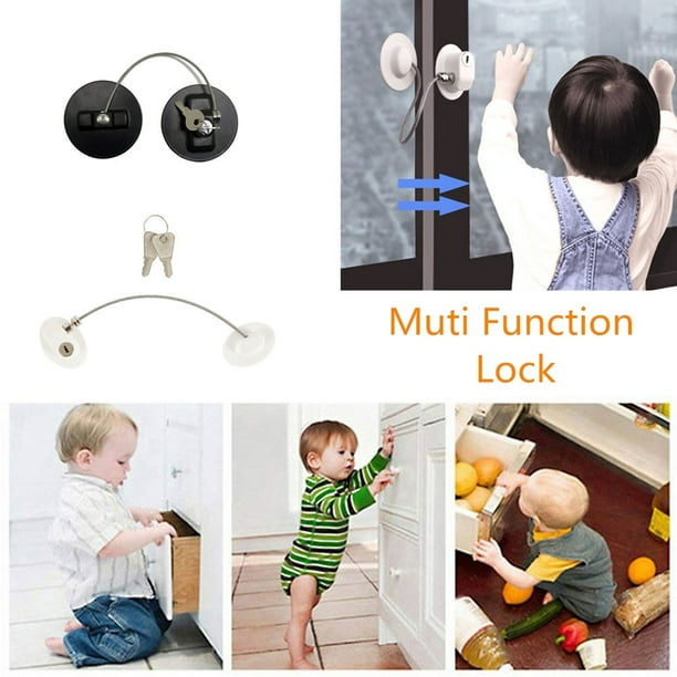 Willstar Refrigerator Door Locks with 4 Keys File Drawer Lock Freezer