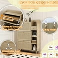 thumbnail image 5 of Delicate Shoe Cabinet With 3 Flip Drawers & Umbrella Storage, 5 of 6