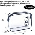 thumbnail image 2 of 3 - Pc TSA - Approved Clear Travel Essentials! Airport - Compliant Quart - Size Black Toiletry & Makeup Bags Set – Hassle - Free Carry - On for Jet - Setters, 2 of 7