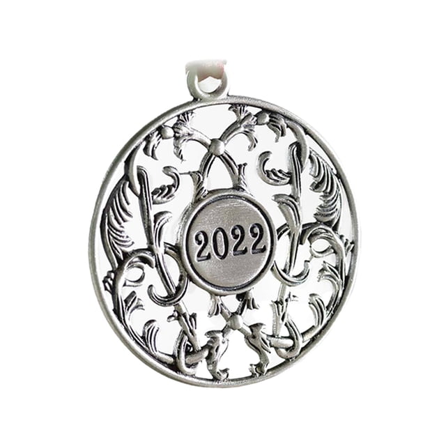 Adornos de de Navidad con cuerda colgante, colgante para decoración de puerta de pared de corona de Navidad 2022