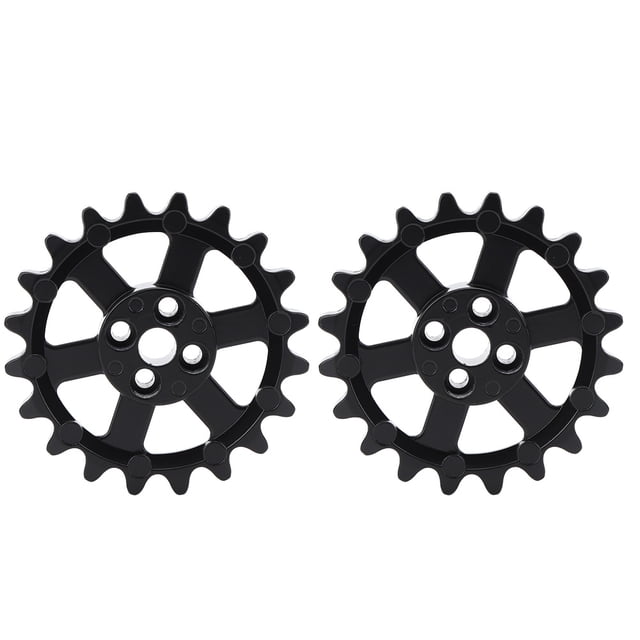 2 piñones de 20 dientes de aleación de aluminio para engranajes de oruga, piezas de robot industrial, 65 mm x 15 mm x 8 mm