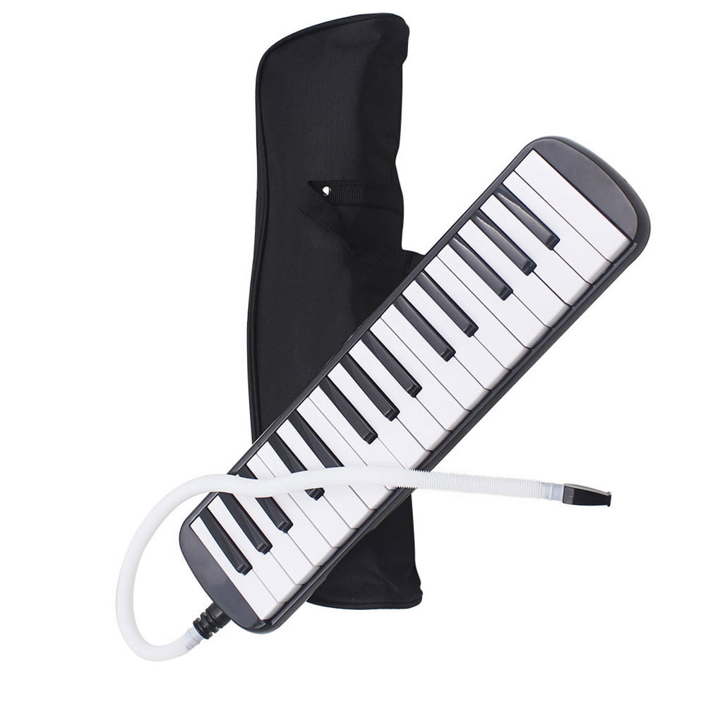 32 Piano Keys Melodica Musical Education Instrument for Beginner Kids  Children Gift with Carrying Bag Black 