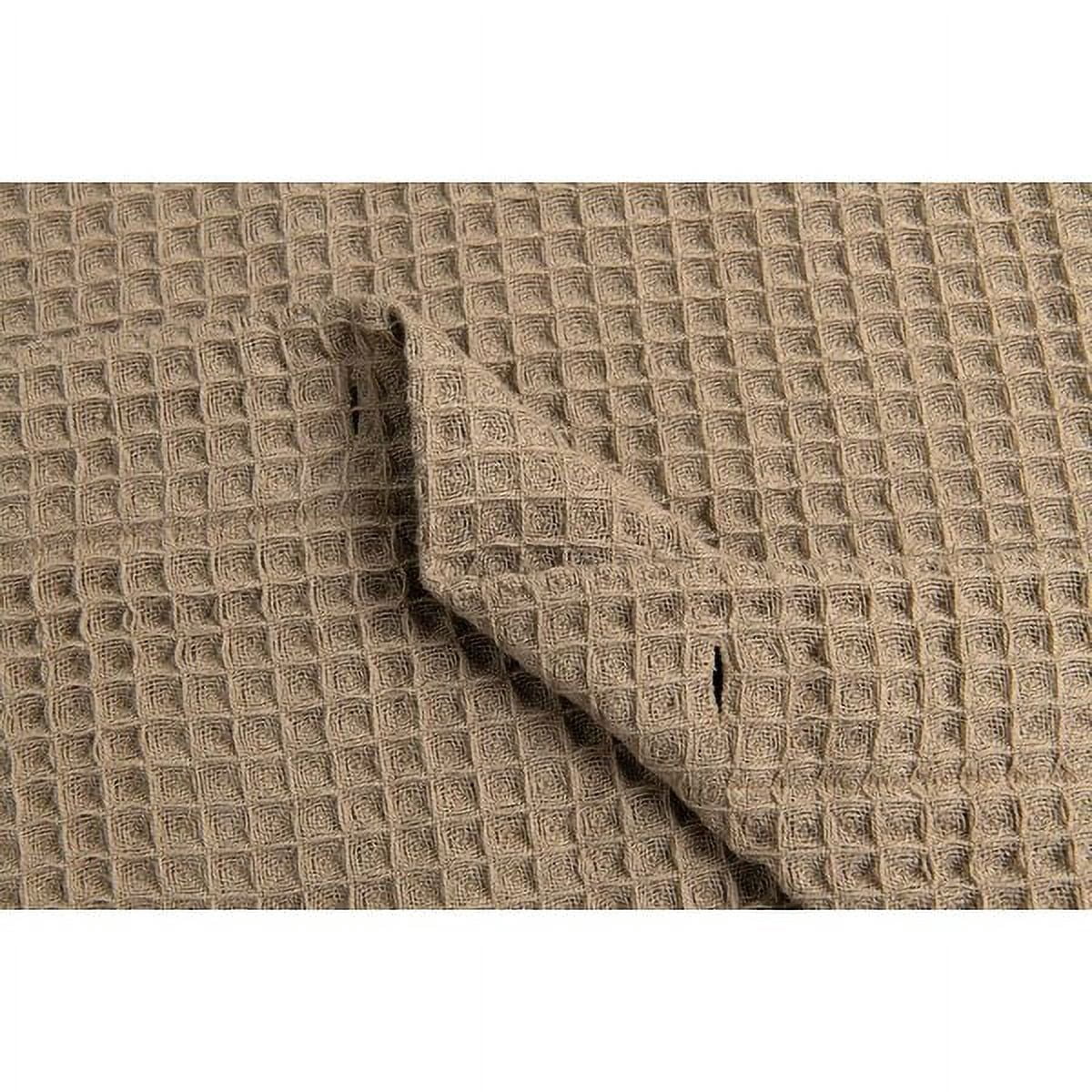 Dainty Home Imperial Cotton Textured Waffle Shower Curtain, 70 x 72, Coffee Brown
