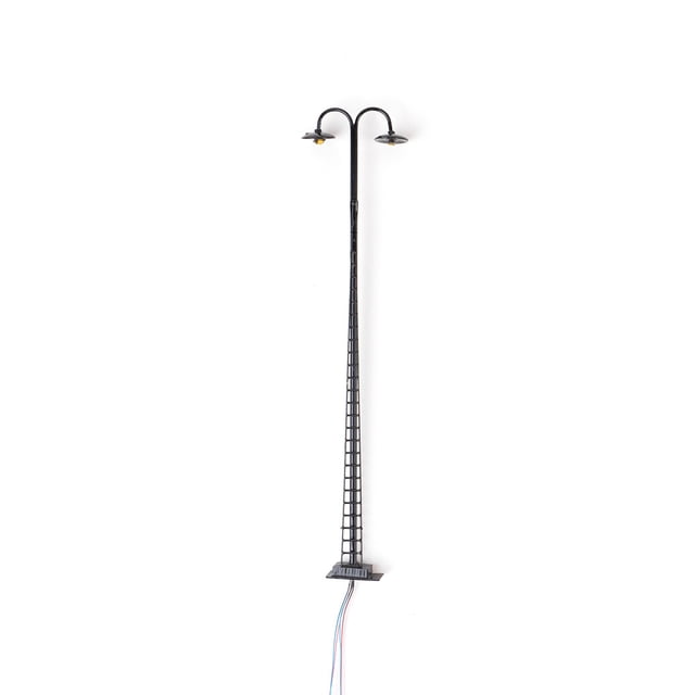 Toystoory Mini modelo de poste de luz, decoraciones para el hogar, luz LED de vía férrea, lámpara para escaleras, patios, accesorios de diseño, Artesanía Negro (luz blanca) Toystoory HA064663-02
