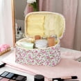 thumbnail image 2 of Unique Bargains Quilted Makeup Bag Rose Red Floral Makeup Bag Cute Makeup Bag Cosmetic Bags for Women Girls, 2 of 7