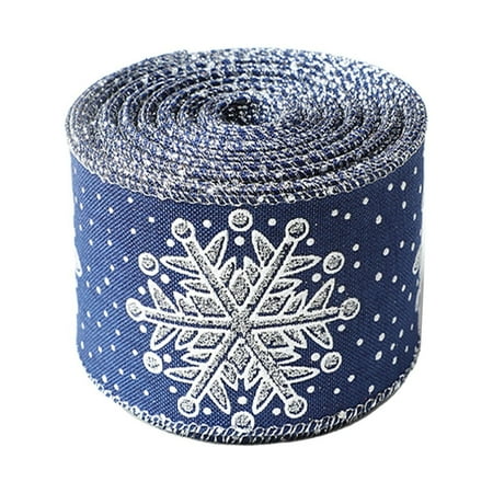 

Jxximdong Christmas Holiday Centerpieces 10Yd/960In Christmas Decorative Polyester Ribbon Christmas Tree Atmosphere Decoration Ribbon Snowflake Print Gift Packaging Ribbon