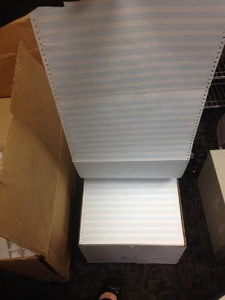 Continuous paper 14 7/8 x 11 Alliance, 20lb, ½ inch blue bar, 1 Part – 2,700 sheets | Carton