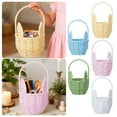 thumbnail image 5 of Easter Bunny Basket Flower Basket with Handle Empty Easter Decor Easter Egg Basket Fruit Basket for Camping, Holiday, Home, Blue, 5 of 5