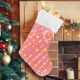 thumbnail image 5 of Coolnut Christmas Stockings Heart Valentine Light Pink 1Pack 17" Xmas Fireplace Santa Socks Christmas Tree Hanging Stocking Socks for Christmas Holiday Gift Decor, 5 of 7