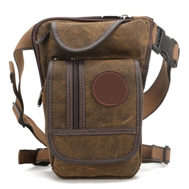 Bolsa cartuchera de lona para exteriores, riñonera para motocicleta, bicicleta, ciclismo, riñonera con múltiples bolsillos para viajes al aire libre, senderismo y escalada YUNYI BRAND Deportes