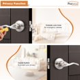 thumbnail image 3 of Palancas de puerta Probrico Privacy Wave Style para cama y baño, paquete de 6, 3 of 7