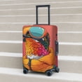 thumbnail image 6 of Susaid Hip Hummingbird In Jacket Print Elastic Washable Suitcase Cover with Hidden Zipper, Fits 18-32 Inch Luggage for Protection During Travel-Large, 6 of 7
