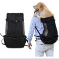 thumbnail image 1 of CHAO Mochila transportadora para perros con forro impermeable, mascota pequeña para caminar, caminar en bicicleta L, 1 of 5