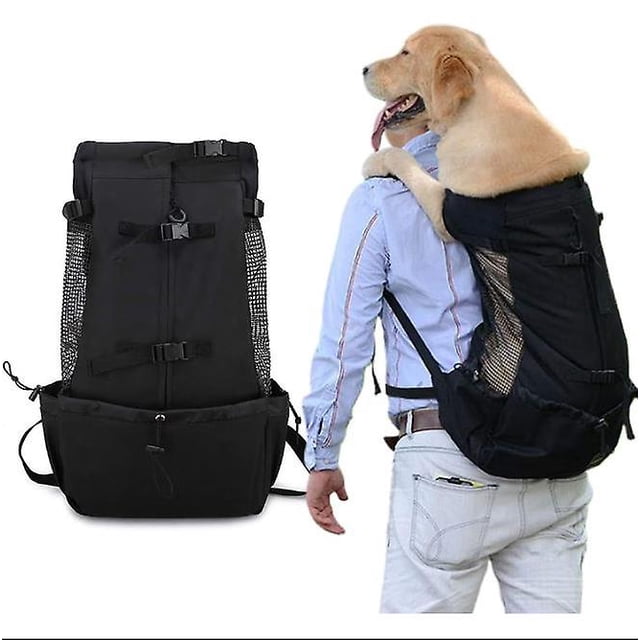 CHAO Mochila transportadora para perros con forro impermeable, mascota pequeña para caminar, caminar en bicicleta L