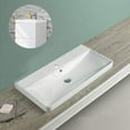 thumbnail image 3 of American Imaginations 31.89-in. W 1 Hole Ceramic Top Set In White Color - Overflow Drain Incl. AI-30764, 3 of 9