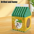 thumbnail image 4 of Cardboard Cat House With Scratching Board And Interactive Window For Cats 15.7 in x 13.89 in x 1.96 in, 4 of 6