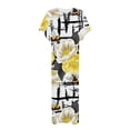 thumbnail image 5 of SMihono Robe Maxi Boho d'Été pour Femmes Grande Taille Robe Maxi pour Femmes Vacances à la Plage Décontractée Robe Longue Ample Manches Courtes Robes d'Été avec Fente Robe de Plage, 5 of 5